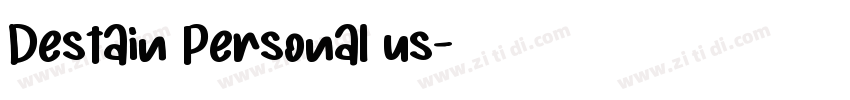 Destain Personal us字体转换